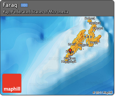 Political 3D Map of Faraq