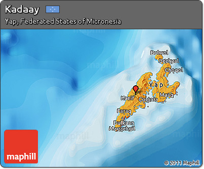 Political 3D Map of Kadaay