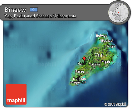 Satellite 3D Map of Binaew
