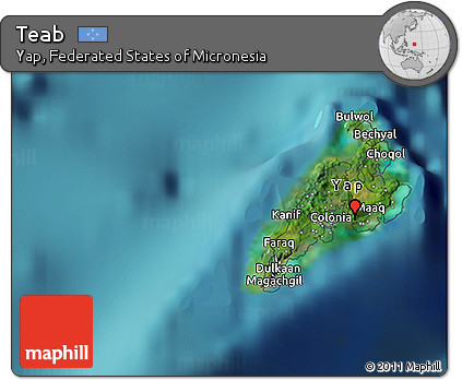 Satellite 3D Map of Teab