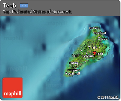 Satellite 3D Map of Teab