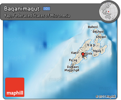 Shaded Relief 3D Map of Baqanimaqut