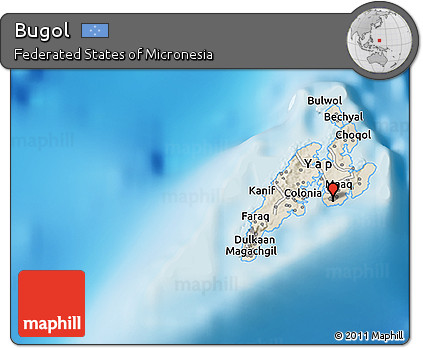 Shaded Relief 3D Map of Bugol