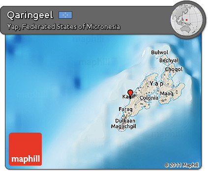 Shaded Relief 3D Map of Qaringeel
