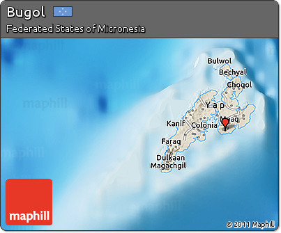Shaded Relief 3D Map of Bugol