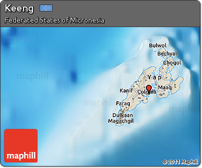 Shaded Relief 3D Map of Keeng