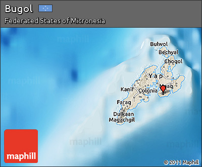 Shaded Relief 3D Map of Bugol
