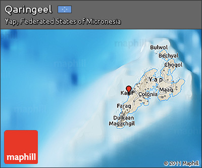 Shaded Relief 3D Map of Qaringeel
