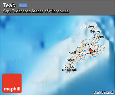 Shaded Relief 3D Map of Teab
