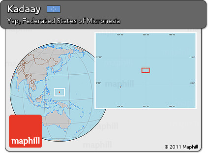 Gray Location Map of Kadaay