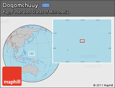 Gray Location Map of Doqomchuuy