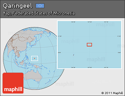 Gray Location Map of Qaringeel