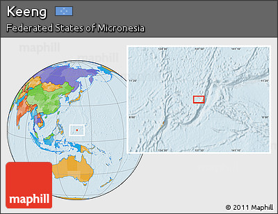 Political Location Map of Keeng