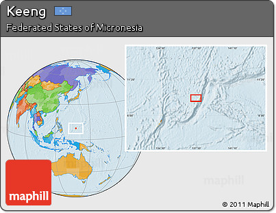 Political Location Map of Keeng
