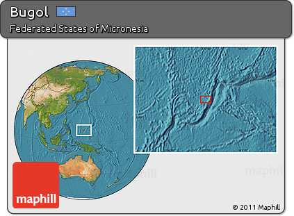 Satellite Location Map of Bugol