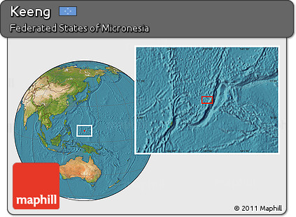 Satellite Location Map of Keeng