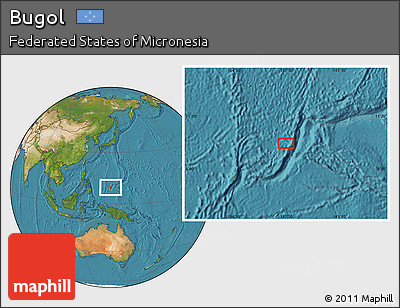Satellite Location Map of Bugol