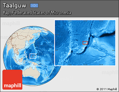 Shaded Relief Location Map of Taalguw