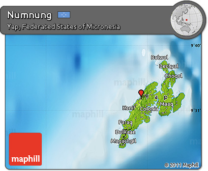 Physical Map of Numnung