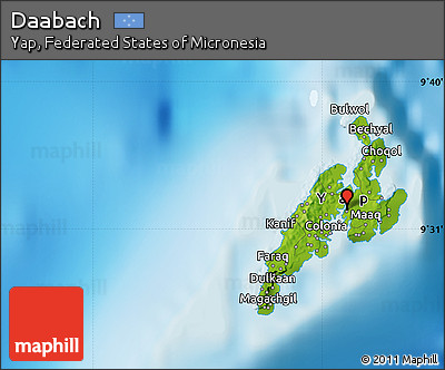 Physical Map of Daabach