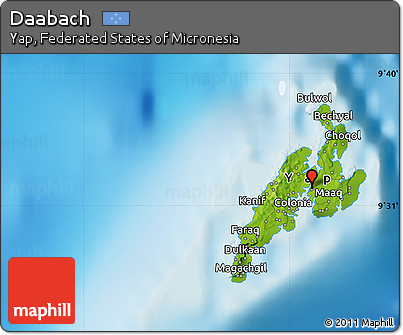 Physical Map of Daabach