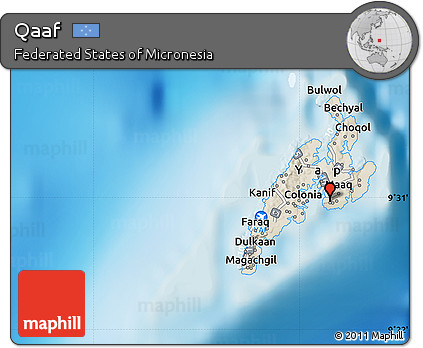 Shaded Relief Map of Qaaf
