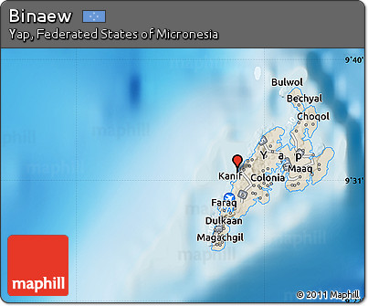 Shaded Relief Map of Binaew