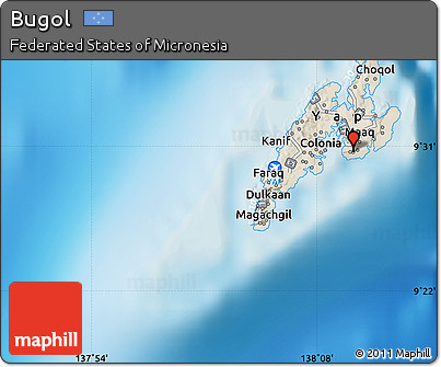 Shaded Relief Map of Bugol