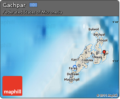 Shaded Relief Map of Gachpar