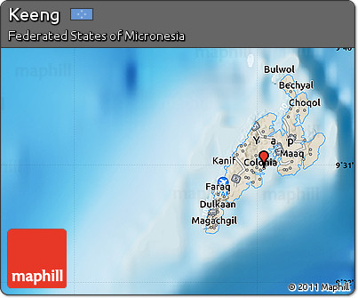 Shaded Relief Map of Keeng