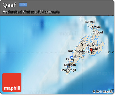Shaded Relief Map of Qaaf