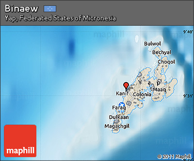 Shaded Relief Map of Binaew