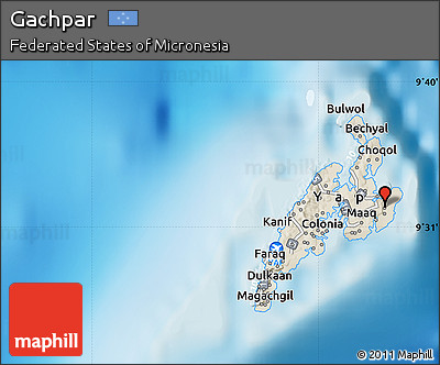 Shaded Relief Map of Gachpar