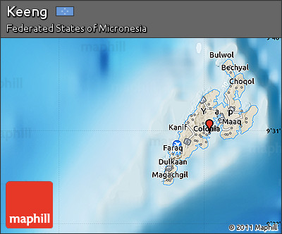 Shaded Relief Map of Keeng