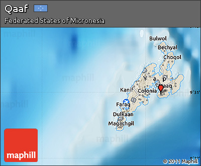 Shaded Relief Map of Qaaf