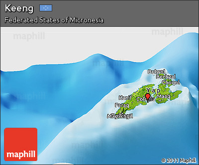 Physical Panoramic Map of Keeng