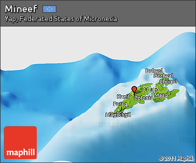 Physical Panoramic Map of Mineef