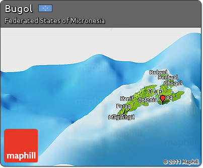 Physical Panoramic Map of Bugol