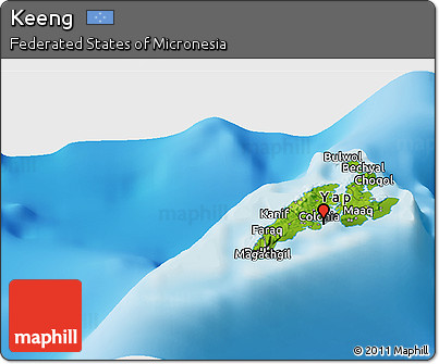 Physical Panoramic Map of Keeng