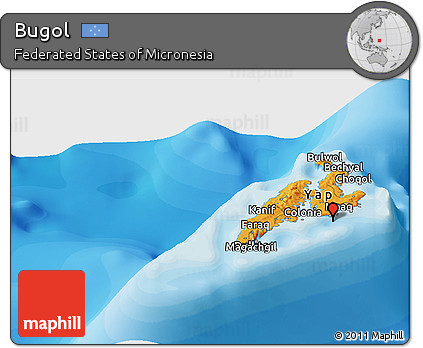 Political Panoramic Map of Bugol