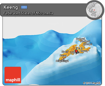 Political Panoramic Map of Keeng