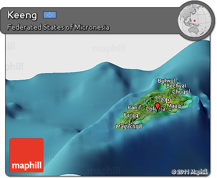 Satellite Panoramic Map of Keeng