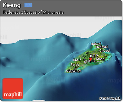 Satellite Panoramic Map of Keeng