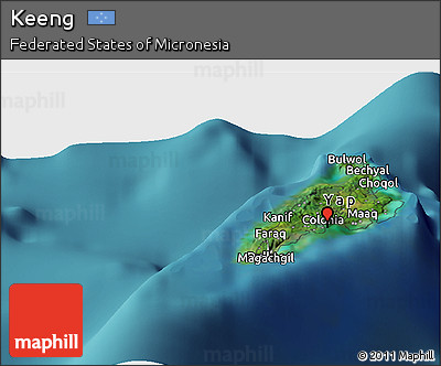 Satellite Panoramic Map of Keeng