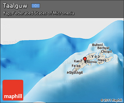 Shaded Relief Panoramic Map of Taalguw