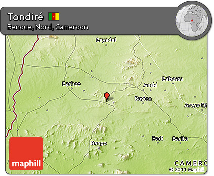 Physical 3D Map of Tondiré