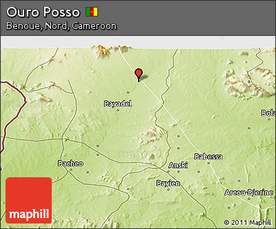 Physical 3D Map of Ouro Posso