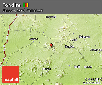 Physical 3D Map of Tondiré