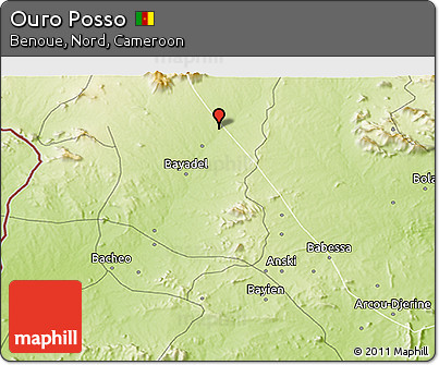 Physical 3D Map of Ouro Posso