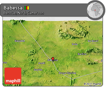 Satellite 3D Map of Babessa